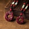 Original Cinnabar Stone Pixiu Peace Pendant Men's Necklace, Women's Sweater, Zodiac Pendant