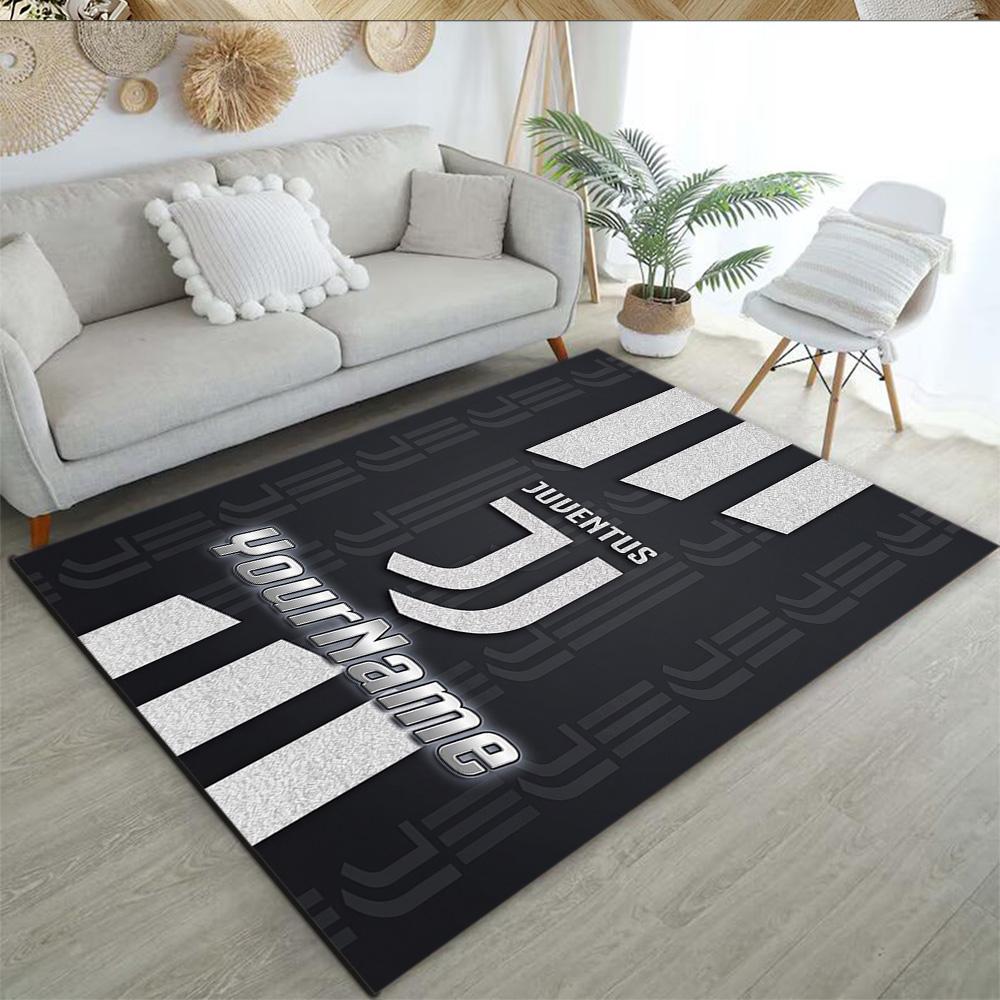 Juventus Customize Your Name Floor Mat Design for Living Rooms Hallway Entryway Bedrooms Anti-slip Rug Decorate Offices Best for Christmas