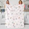 Sanrio Hello Kitty All-Over Print Pink Flannel Blanket Soft Warm Plush Throw Sofa Bed Cover Office Nap Shawl Travel Camping Gift