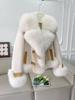 Women Fur & Faux Fur Coats ,turndown Collar, Pure Color, Loose and Casual, Fur Long-sleeved Coats ,Faux Fur Coats ,pocket Jacket