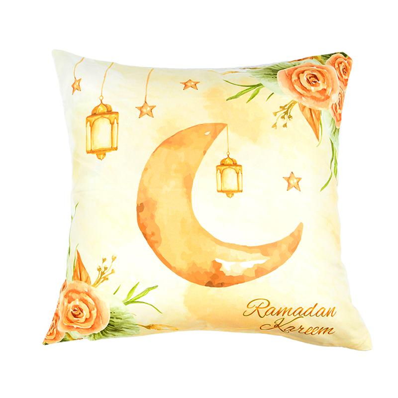 Home Decor Ramadan-themed Moon & Lantern Printed Pillowcases Pattern Cushion Cover Suitable for Sofa Bedroom Car Pillow Cover