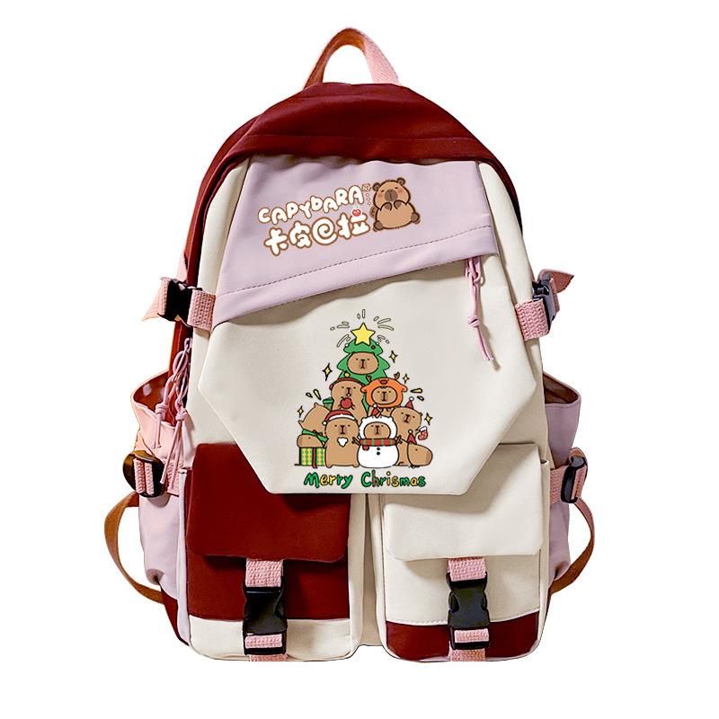Kapibara's New Student Schoolbag, Personalized Fun Printing Trend, Campus Leisure Burden Reduction Backpack