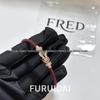 Fei Jia Horseshoe & Eight-Character Buckle Diamond Nylon Bracelet for Couples