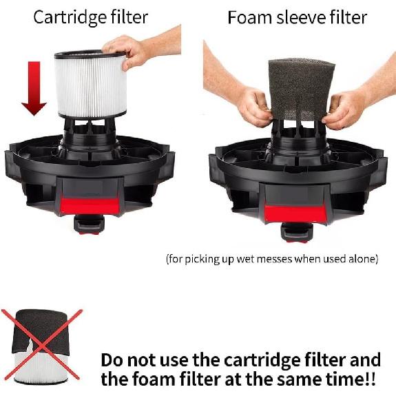 90304 Replacement HEPA Cartridge Filters with Lid, Compatible with Shop-Vac Shop Vac 90304, 90350, 90333, 903-04-00, 9030400, 90585 5 Gallon and