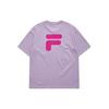 FILA Fusion Casual Sports Round Neck Printed Short Sleeve T-Shirt Unisex Tops Fantasy-Purple T11U126110FVT