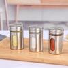 Stainless Steel Spice Shaker Seasoning Cans Rotate Camping Barbecue Jars Spice Storage Box Salt Sugar Pepper Storage Bottle
