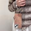 Ins Autumn and Winter Retro Brown Small Floral for Apple 16 Mobile Phone Case for IPhone15ProMax Electroplated Silver 14