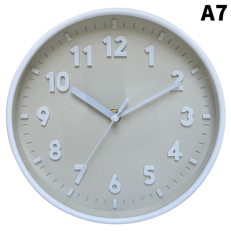 8 Inch Battery Operated Wall Clock Silent Digital Non Ticking Quiet Modern Bedroom Living Room