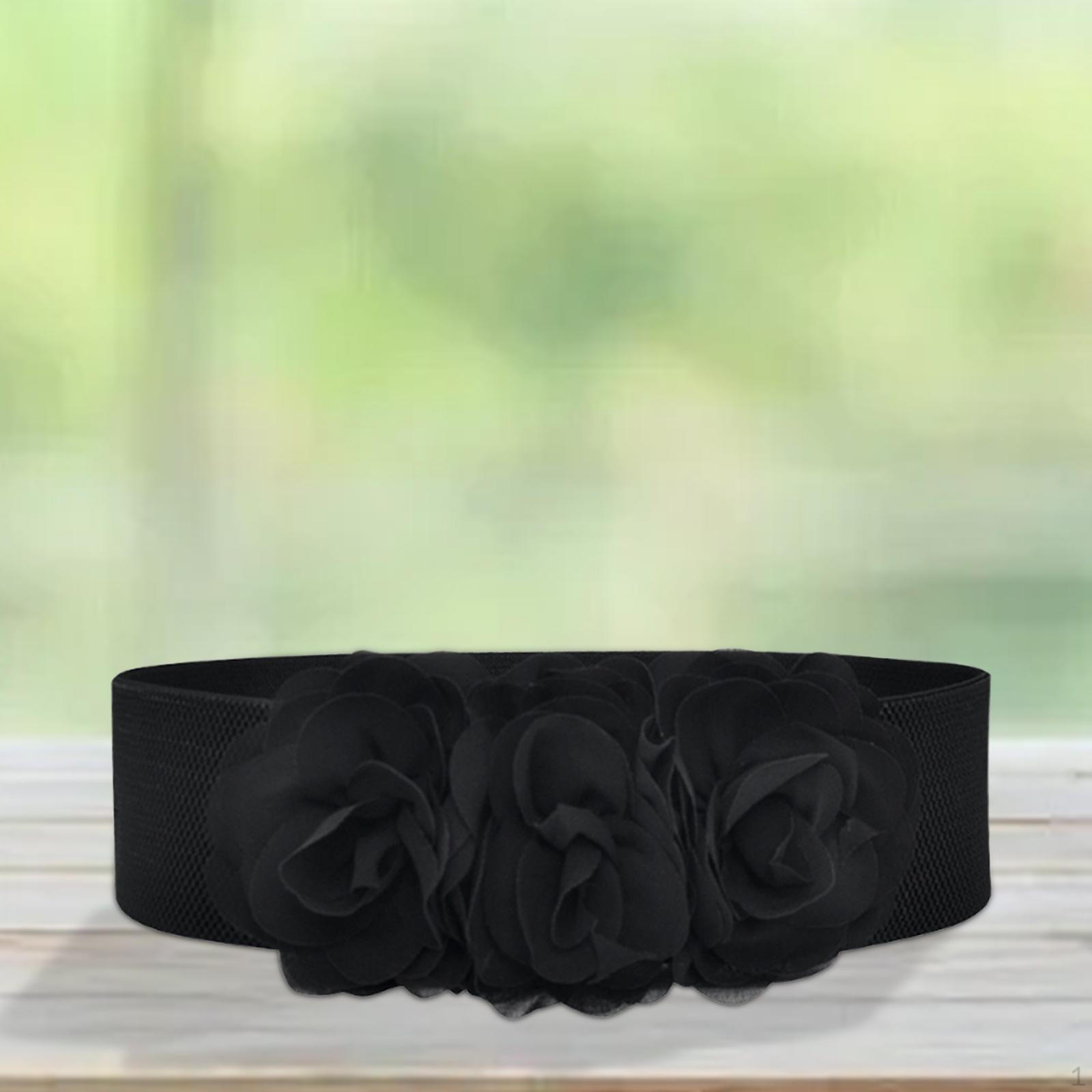 

Толстый эластичный пояс на талии для женщин, идеальный для макси-рубашек и платьев чёрный