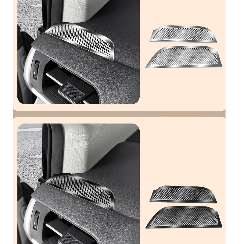 For Toyota Sienna Granvia Dashboard Side Vent Cover Stainless Steel Original Car Mesh Design Anti-dust Anti-foreign