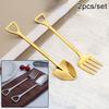Ice Cream Spoon Set Fruit Pitchfork Retro Shovel Small Stainless Steel Stirring Tools Coffee Dessert Fork High Quality