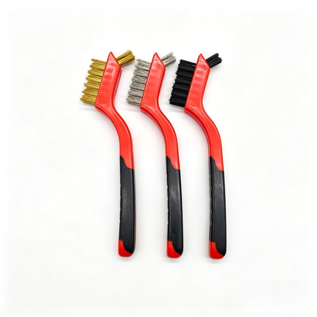 Hot-Selling Kitchen Cleaning Brush Set: Nylon, Brass, Stainless Steel Bristles