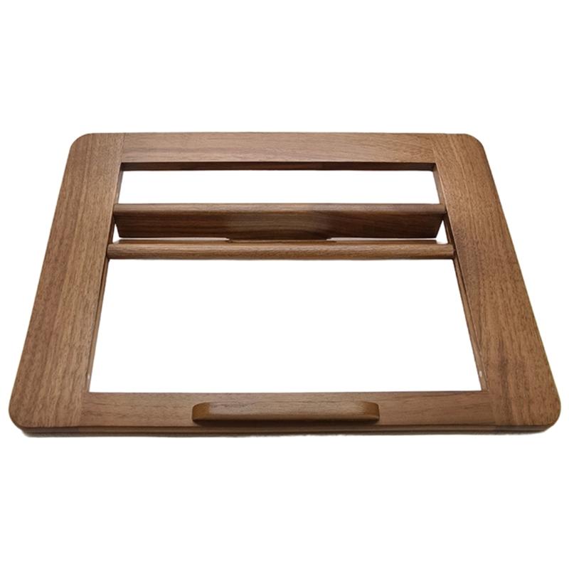 Ergonomic Walnuts Laptop Stand Height Adjustable Portable Foldable For Computer Tablets Notebook 1