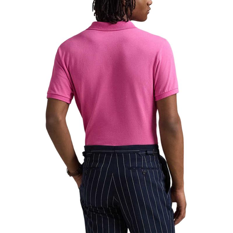 Polo Ralph Lauren Custom Slim Fit Maglia Piqué di Cotone da Uomo Rosa-Rosa MNPOKNI1N823387-650