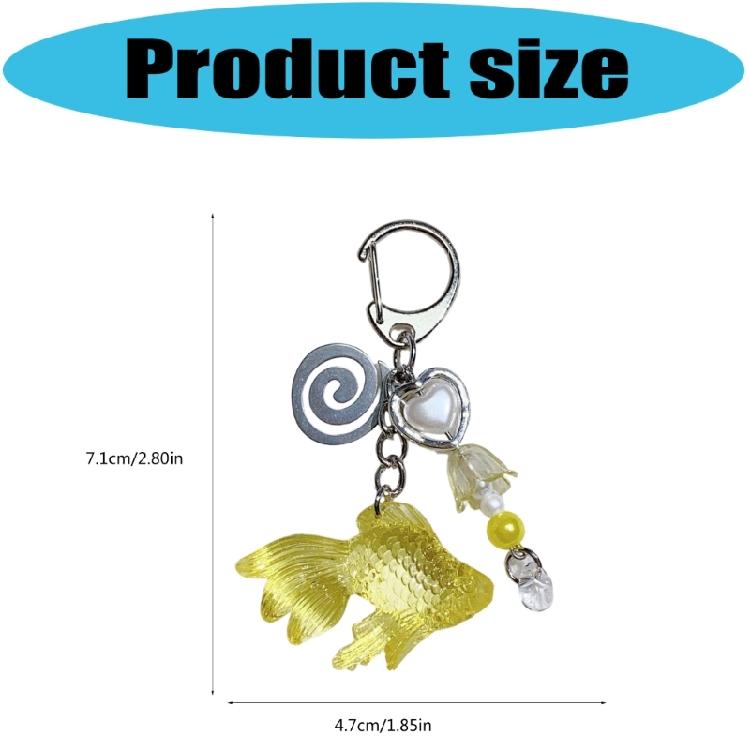 Auspicious Fish Keychain Representing Luck And Prosperity Plastic And Alloy Construction For Everyday Convenience