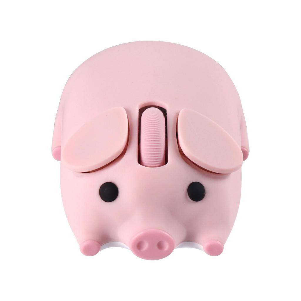 Kabellose Bluetooth-Maus, USB-2-Anschluss, süßes Schweinchen-Design, kabellos, leise, batteriebetrieben, klein, leicht, kompatibel mit PC und Laptop, 2,4 GHz