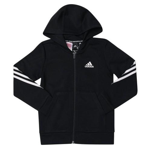 Adidas Childrens/Kids Striped Double Knit Full Zip Hoodie