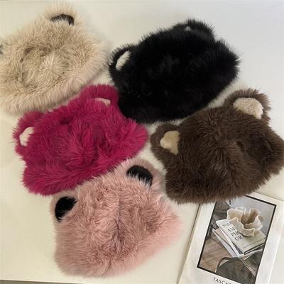 Cute Fur Integrated Plush Pullover Hat Autumn and Winter Warm Cartoon Ears Small Fresh Student Ear Protection Hat