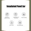 Insulated Food Jar 304 Stainless Steel Japanese   Round Shape Vacuum Lunch Food Container for   Worker 1.2L