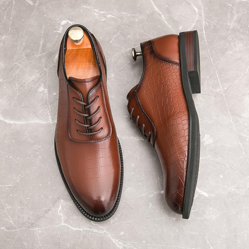 

Кожаная обувь для мужчин Натуральная кожа Обувь больших размеров Высококачественная дизайнерская формальная обувь Повседневная обувь Для бизнеса 46 коричневый