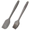 Set of 2 Silicone Spatulas, Paint Brushes, Rubber Spatulas, Cooking Brushes, Bakery Brushes, Heat-Resistant, One-Piece Design, Cake Cleaner, Kitchen S
