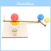 Experimento Científico DIY Kit de Modelo de Madeira da Terra Lua Sol Sistema Solar Brinquedo Educacional Para Crianças