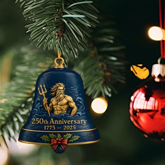 United States 250th Anniversary Bell Ornament Patriotic Christmas Tree Decoration Vintage Metal Commemorative Doorbell for Collectors