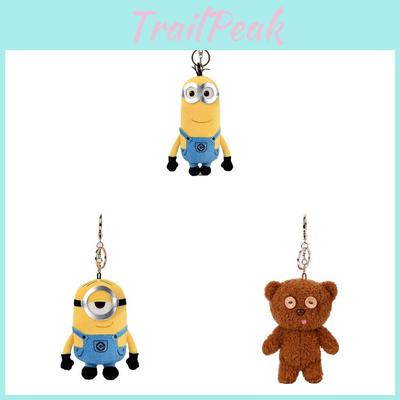 Adorable Minions Plush Bear Keychain Cute Tim Bear Doll Gift For Kids And Collectors
