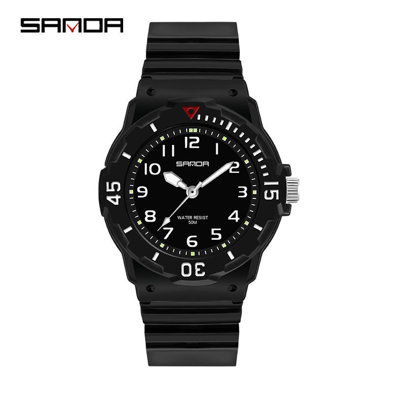 Sanda Fashion Couple Watches: Fresh, Versatile, Waterproof, Night Vision Luminous Style for Men & Women