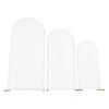 VEVOR Arch Backdrop Stand, Set of 3, 1.8/1.5/1.2 M, Stable Structure, Easy Assembly, Gold Metal Arch Backdrop Stand with Cover, for Wedding