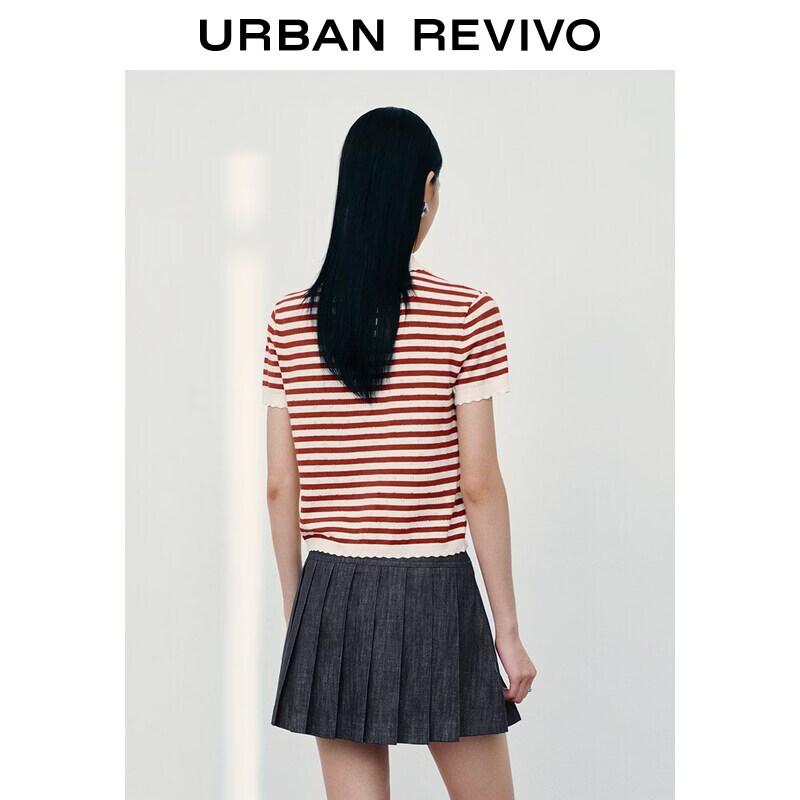 UR2026 Women's Casual Striped Knit Cardigan