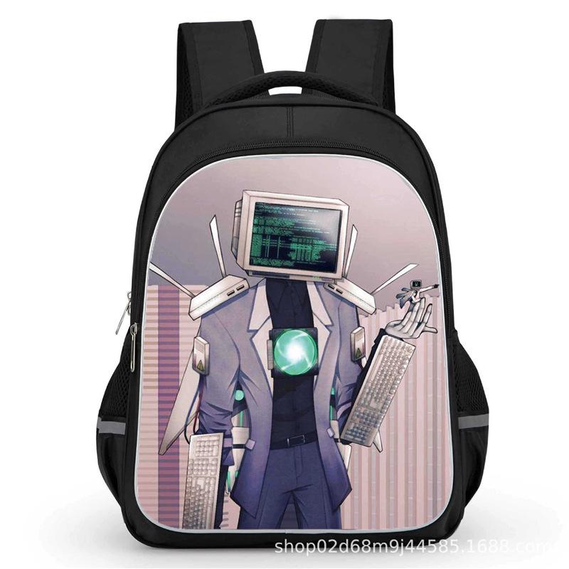 Toilet Man School Bag Titan Clock Man Titan Monitor Man Titan Audio Man Large Capacity Student School Bag