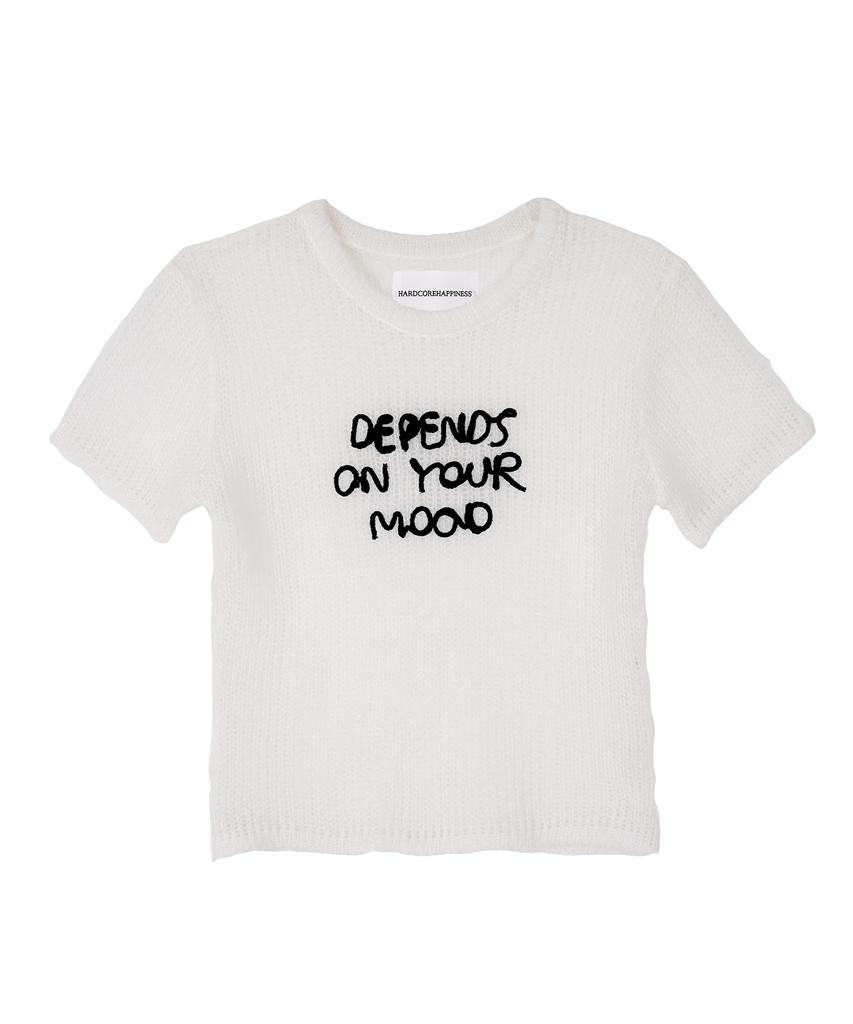 HARDCORE HAPPINESS Layered Net Knit_White