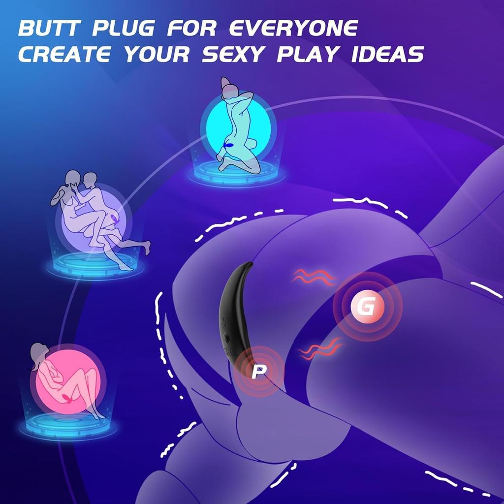 Electric Shock Anal Plug Vibrator Prostate Massager Wireless Buttplug 10 Vibrating & 3 Pulsed Modes Sex Toy