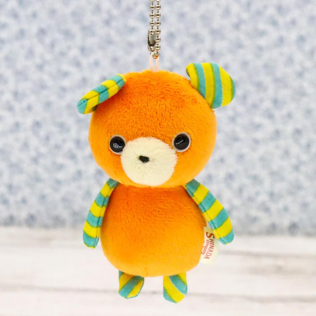 Shinada Drop Bear Plush Toy (with Ball Chain) Orange