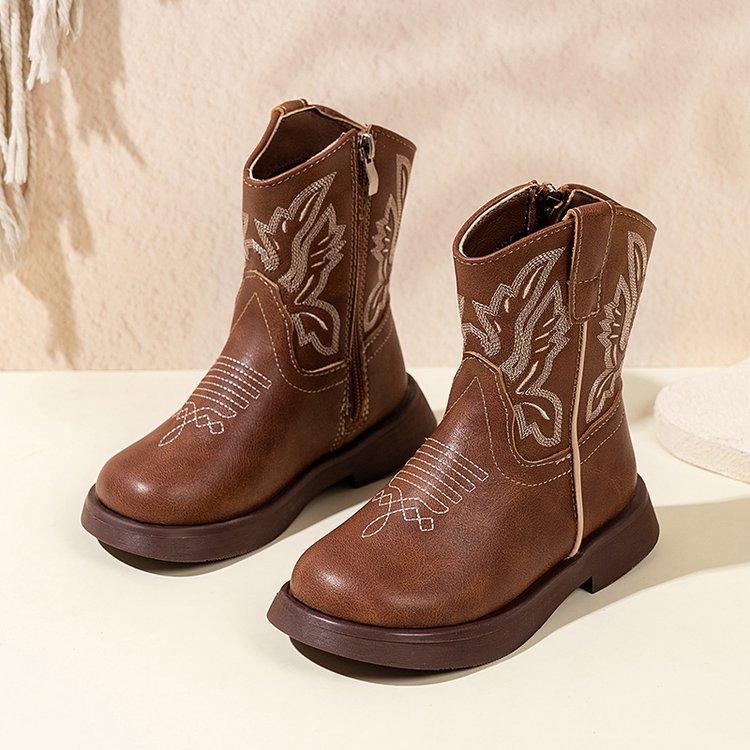 

Девочки Западные Ковбойские Сапоги 2025 Новые Осенне-Зимние Детские Ботинки Мартин Сапоги Прерий Мальчики Северо-Западные Пустынные Сапоги 36 yards: inner length 22.0 cm коричневый