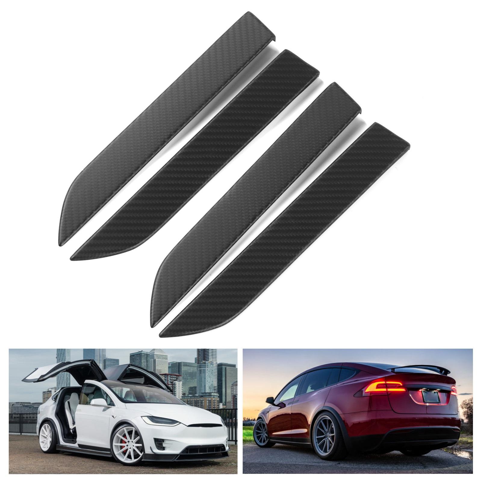 

4Pcs Side Door Handle Decor Dry Carbon Cover Trim Fit for 2016‑2021
