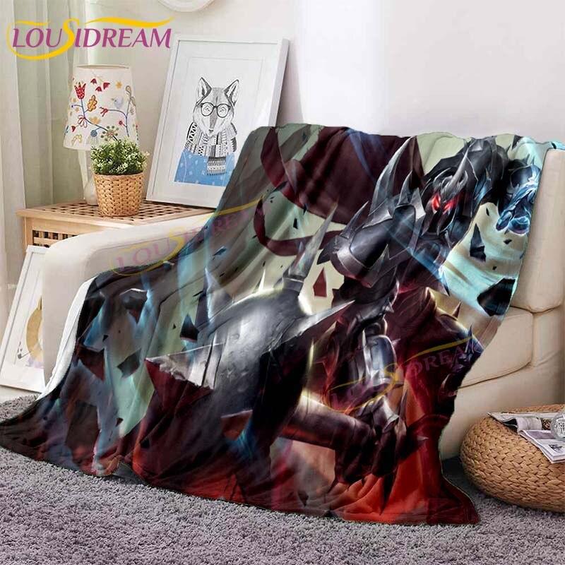 League of Legends Blankets Game Flannel Blankets Series Skin Art Cartoon Printed Bed Sofa Soft Bedspread Coverlet Travel Camping