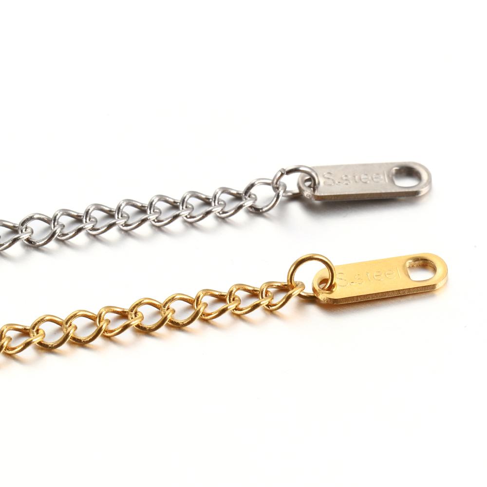 50pcs 10pcs Stainless Steel Extended Extension Tail Chain Lobster Clasps Connector Bracelet Necklace DIY Jewelry Making Finding