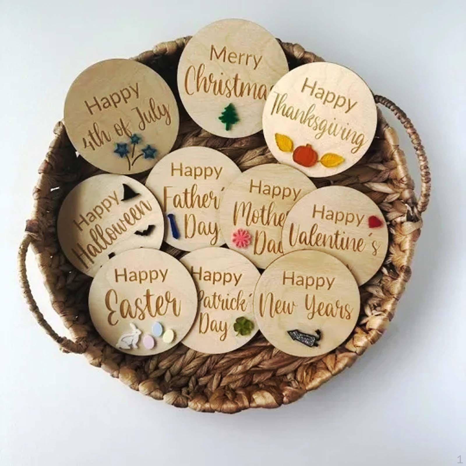 

Карточка для записи роста, открытки для новорожденных, реквизит для фотографий, диски для мальчиков и девочек Happy Holiday