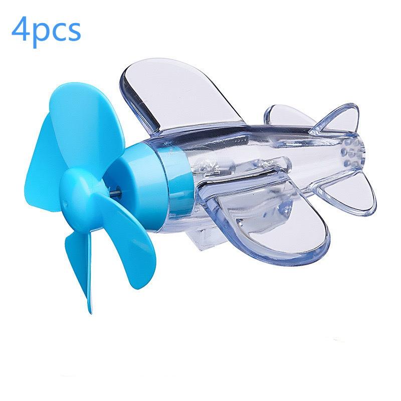 Rotating Airplane Car Dashboard Decoration Creative Vehicle Interior Wind Powered Ornament for Auto Accessory синий