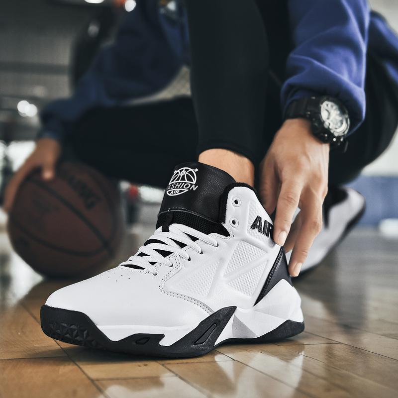 Breathable Men Basketball Shoes Women Hiking Shoe Unisex Plush Sneakers Couple Four Season Shoe Winter Plush Shoe Big Size 36-48