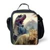 Dinosaur Print DIY Lunch Bag Office Workers School Kids - PVC Insulated Shoulder Cooler