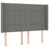 VidaXL LED Headboard Bedroom Furniture Double Bed Accessory Head of Bed Frame Interior Dark Grey 3124047