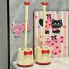 Bow Household Toilet Brush Long Handle Base Dead Corner Set Toilet Brush Bathroom Cleaning Wall Mounted Artifact