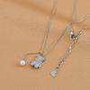 2023 Women's Niche Zircon Bear Necklace: Tassel Pearl Clavicle Choker