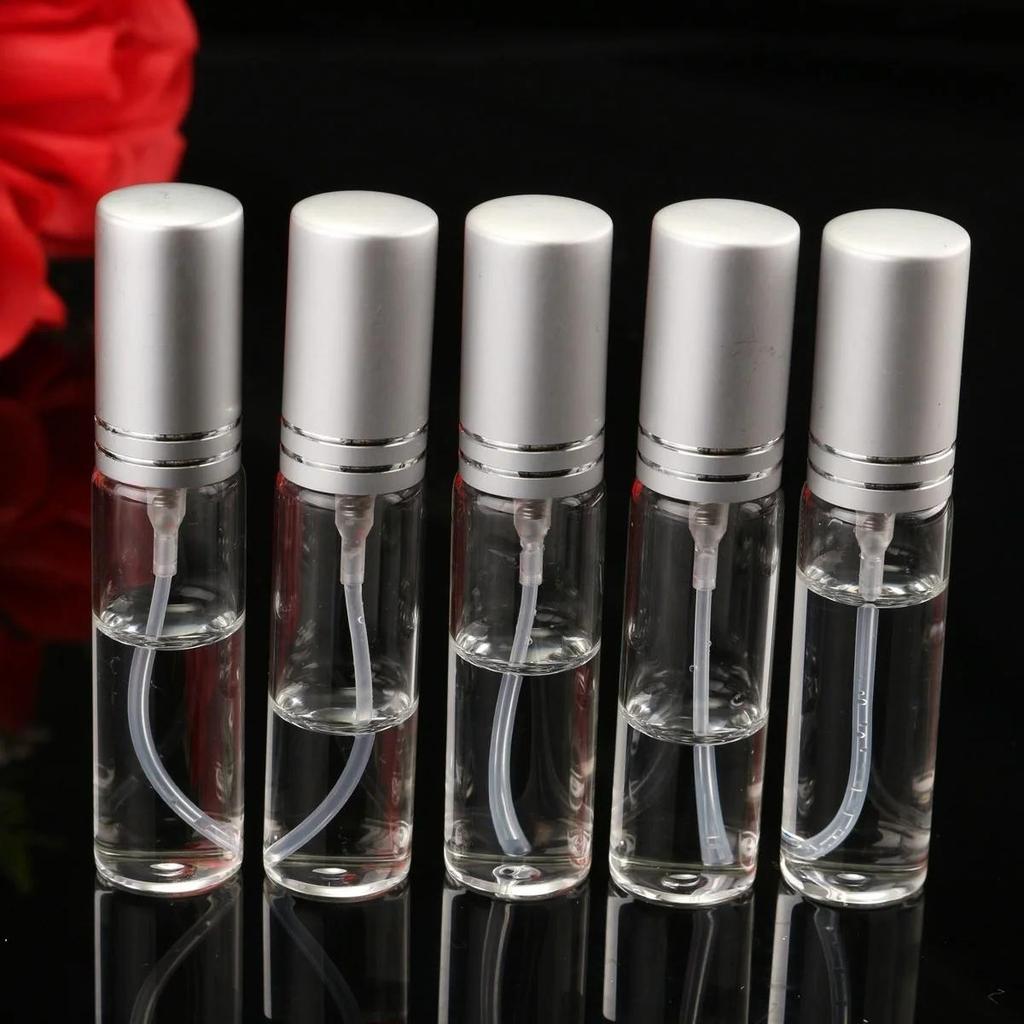 2/5Pcs10ML Spray Bottle Small Glass Atomizer Perfume Portable Soap Dispenser Mini Liquid Tonic Oil Cosmetic Subpackage Container