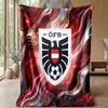 Austria Football Printed Flannel Blanket Skin Friendly Warm Decorative Throw for Indoor Couch Bed Daily Use