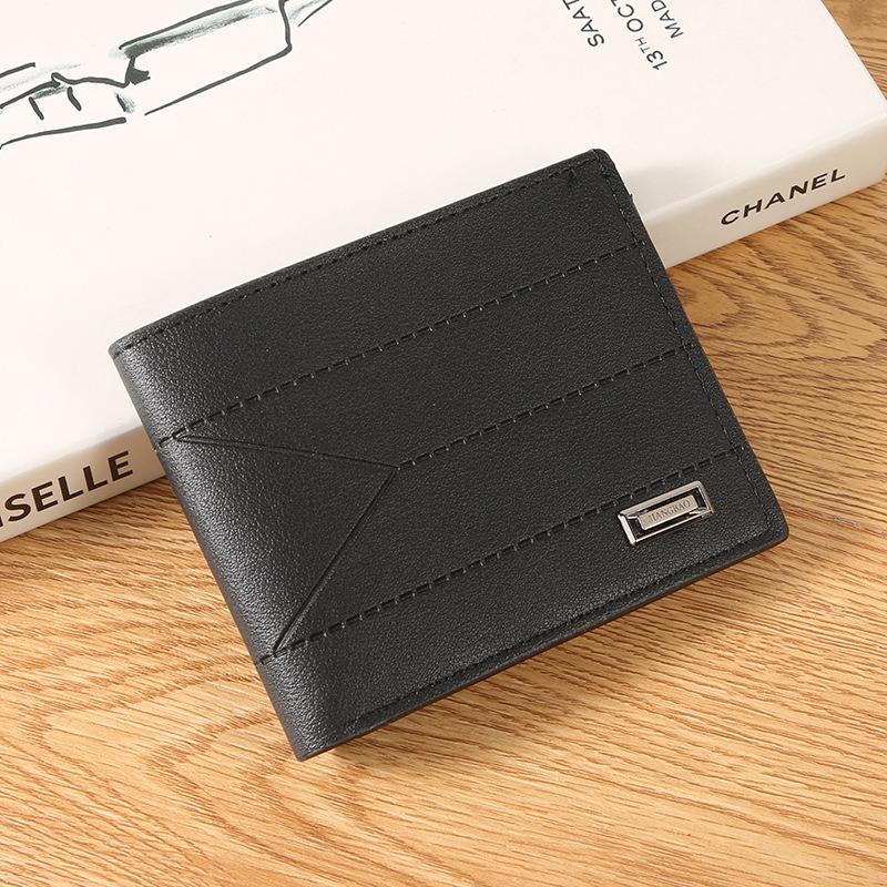 New Wallet Men's Short Wallet Green Fashion Embossed Horizontal Soft Wallet Large Capacity Multi-Card Wallet