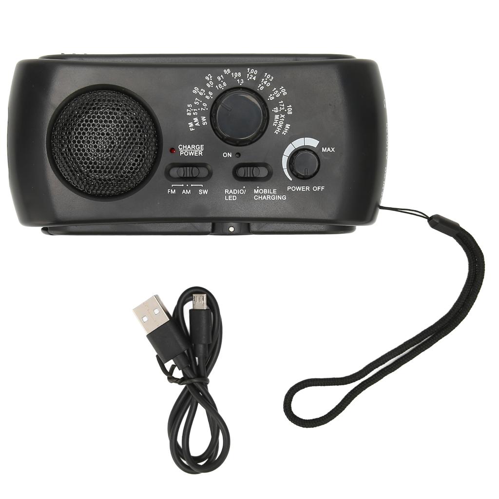 Radio Solar Charging Emergency Radio Hand Crank Radio Multiband AM FM SW with LED Light for Outdoor